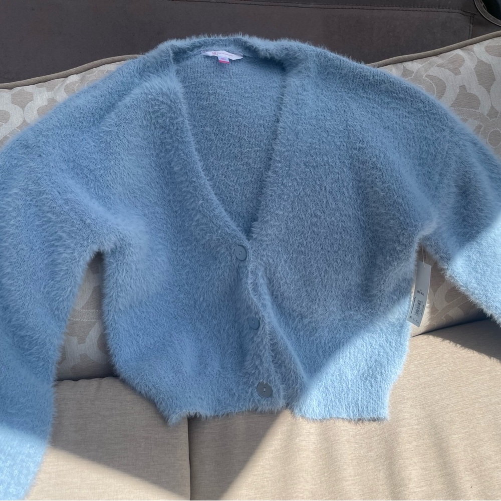 No Boundaries Blue Crew Neck Sweater Soft Cozy
